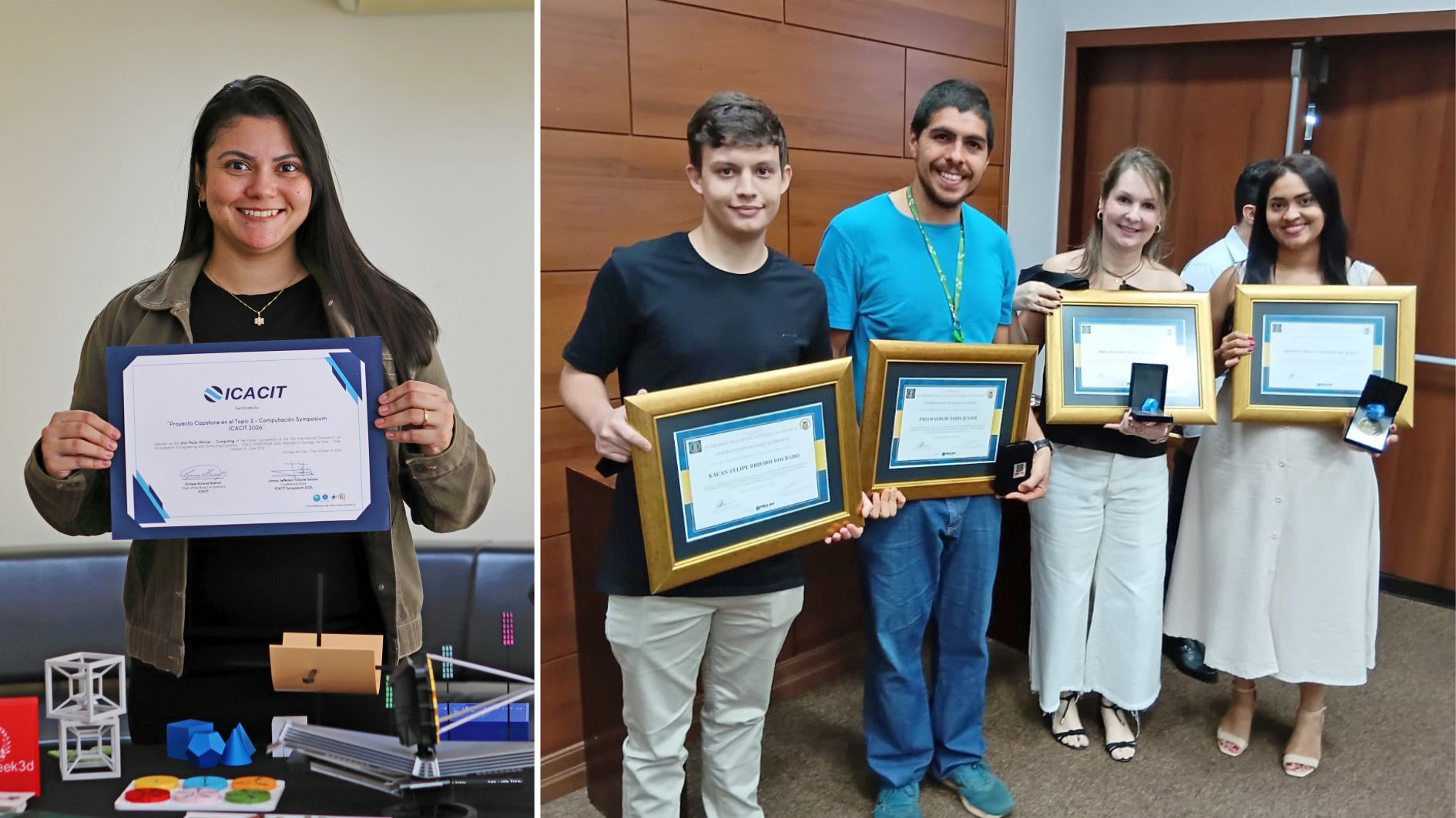 Na semana do tema Ciência Delas, alunas de Licenciatura em Matemática e de Engenharia Ambiental Sanitária do Câmpus Goiânia do IFG conquistam colocações em simpósio no Chile e no prêmio do Crea-GO.